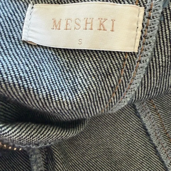 Meshki NWT Denim Strapless Top - Picture 3 of 4